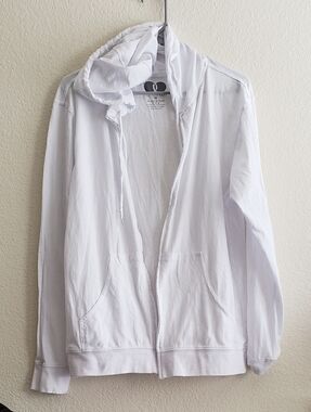 Men's Cotton Hood White Hoodie